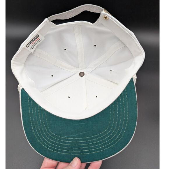 Vintage Oldsmobile Hat Cap Strap Back White Made USA Rope Advertising Mens 80s - Picture 7 of 10